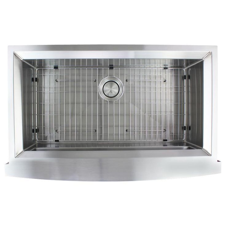 Studio Farmhouse/Apron-Front Stainless Steel 36 in. Single Bowl Kitchen Sink in Brushed Finish