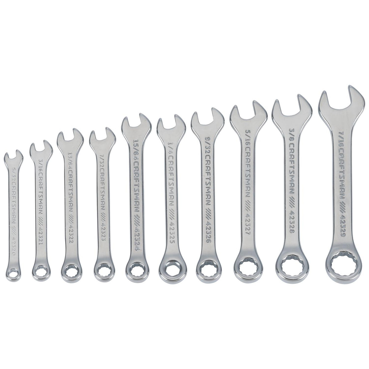 Craftsman 12 Point SAE Ignition Combination Wrench Set, 10 pc