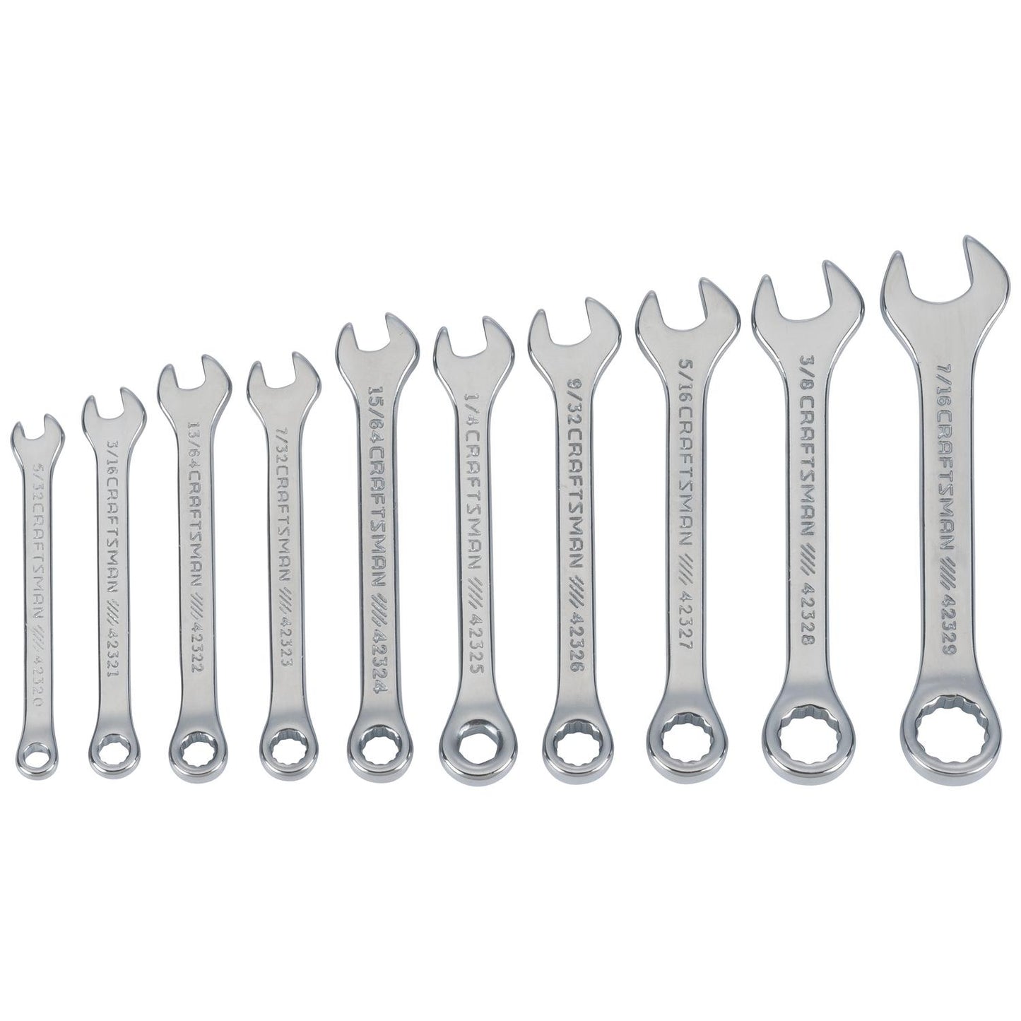 Craftsman 12 Point SAE Ignition Combination Wrench Set, 10 pc