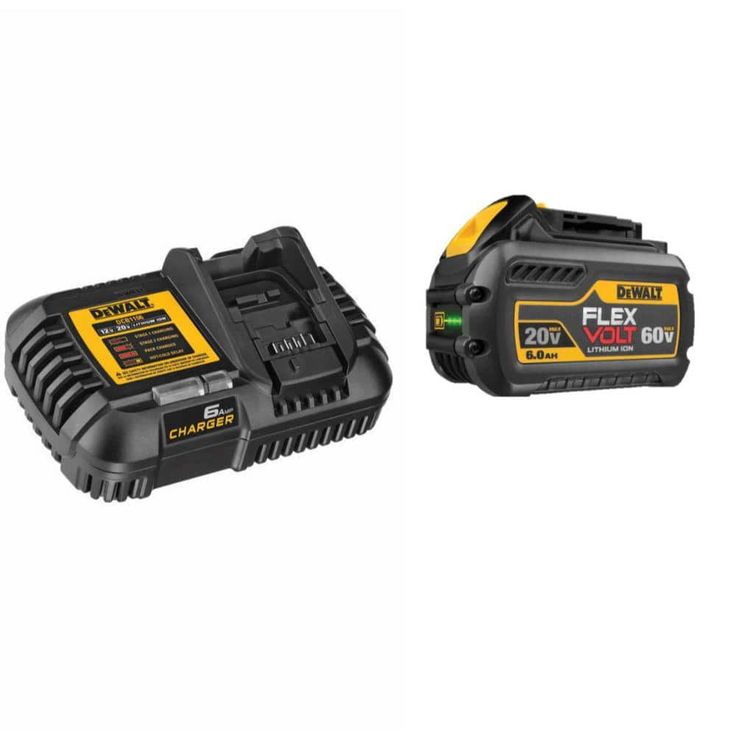 FLEXVOLT 20V/60V MAX Lithium-Ion 6.0Ah Battery Pack with 6 Amp Output Charger