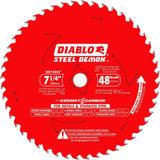 7-1/4 in. x 48-TPI Cermet Steel Demon Ferrous Metal Cutting Saw Blade - Super Arbor