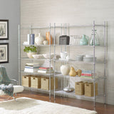 Style Selections 18-in D x 47.7-in W x 72-in H 5-Tier Steel Utility Freestanding Shelving Unit