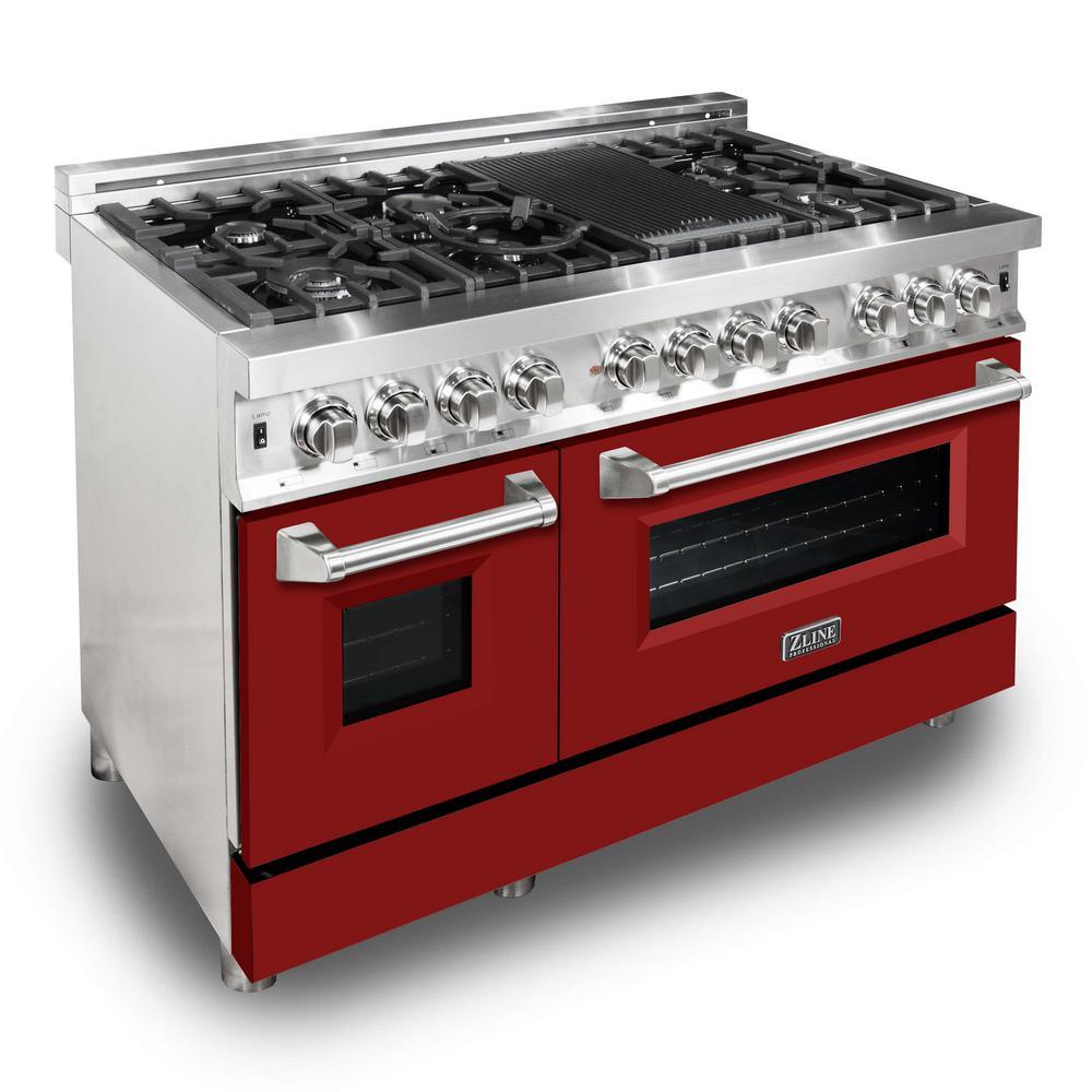 ZLINE 48 in. Professional Dual Fuel Range in Stainless Steel (RA48) - Super Arbor