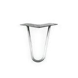 Standard 3/8 in. Dia 28 in. Raw Steel, 2-Rod Hairpin Leg (Each Leg Sold Separately) - Super Arbor