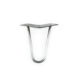 Standard 3/8 in. Dia 28 in. Raw Steel, 2-Rod Hairpin Leg (Each Leg Sold Separately) - Super Arbor