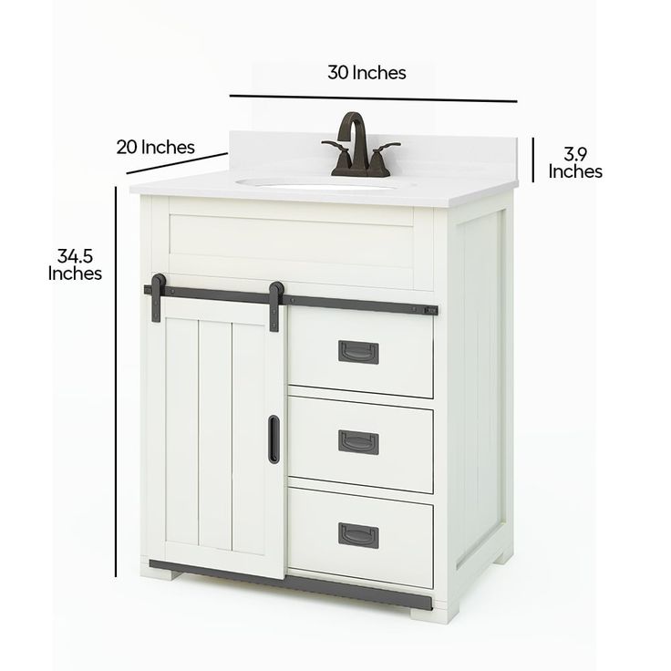 Style Selections Morriston 30-in White Single Sink Bathroom Vanity with White Engineered Stone Top
