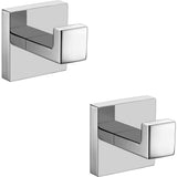 Square Bathroom Robe Hook and Towel Hook in Stainless Steel Matte Black (2-Pack) - Super Arbor