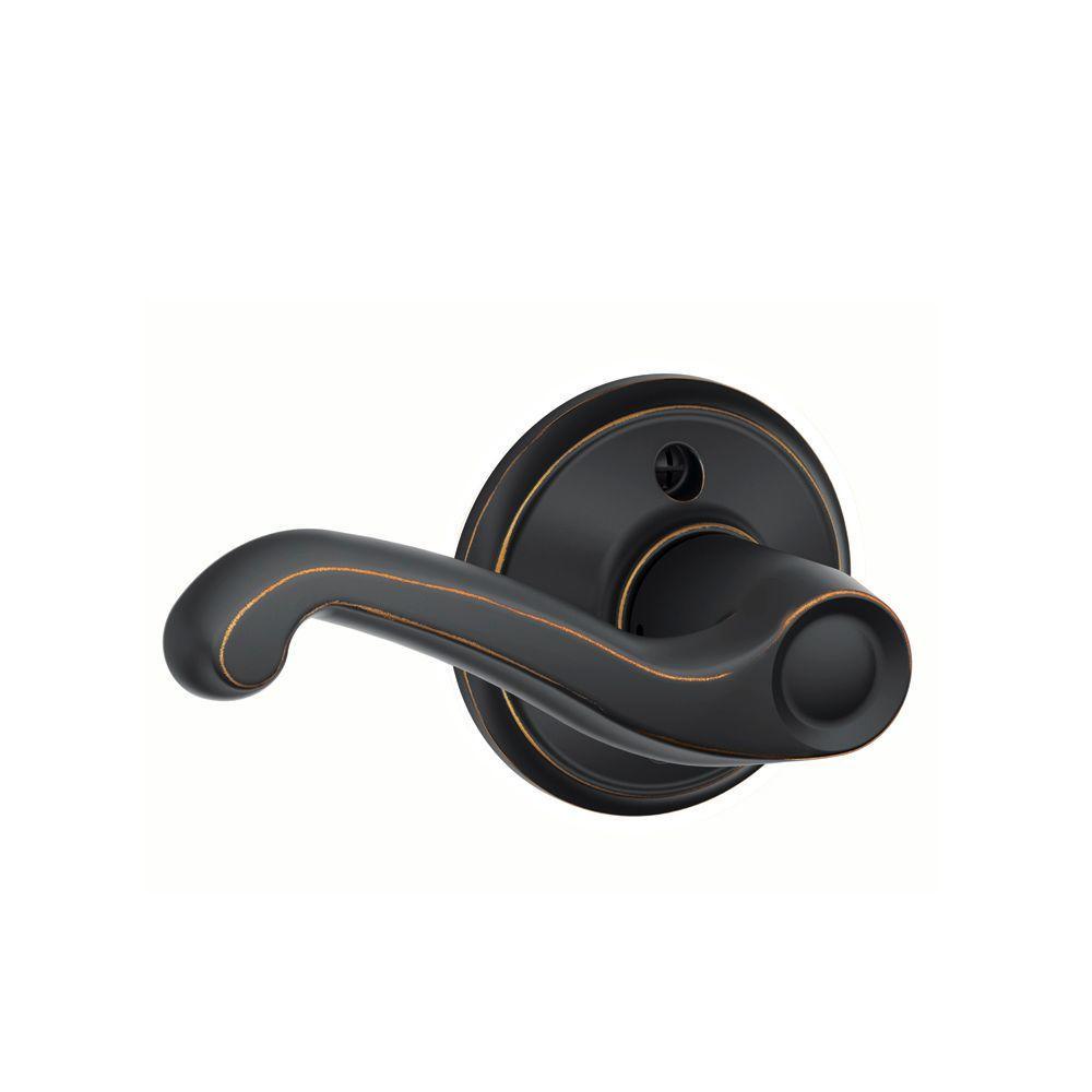 Flair Bright Brass Left Handed Dummy Door Lever - Super Arbor