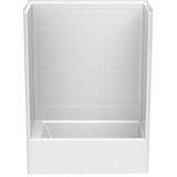 Everyday Subway Tile 60 in. x 32 in. x 80 in. 1-Piece Bath and Shower Kit with Left Drain in White - Super Arbor
