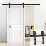 8Ft Sliding Barn Door Hardware Kit Set Antique Style Single Closet Wood Track System Black