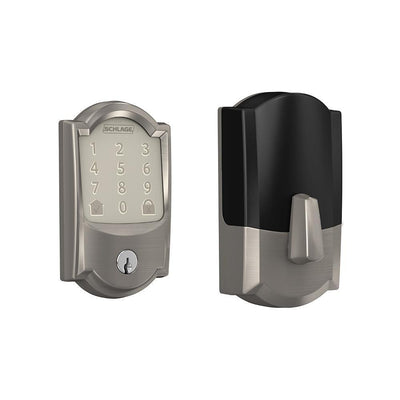 Camelot Satin Nickel Encode Smart Wi-Fi Lock with Alarm - Super Arbor