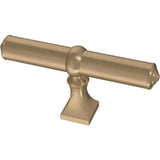 Elegant Base 2-7/8 in. (73 mm) Satin Nickel Elongated Bar Cabinet Knob - Super Arbor
