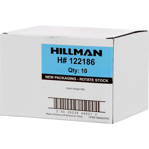 Hillman Brass-Plated Quick Hangers, 60 lb Capacity, 3-Pack