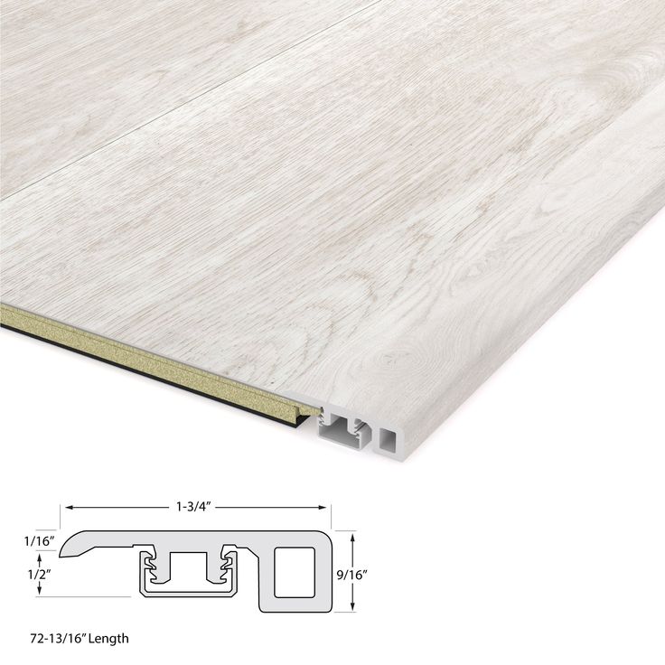 CALI Legends Saltwater Oak Vinyl Accessories Threshold Saltwater Oak 0.47-in T x 1.73-in W x 72.83-in L Vinyl Threshold