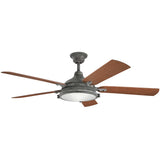 Kichler 310117 Hatteras Bay Patio 60" Indoor/Outdoor Ceiling Fan, Bronze