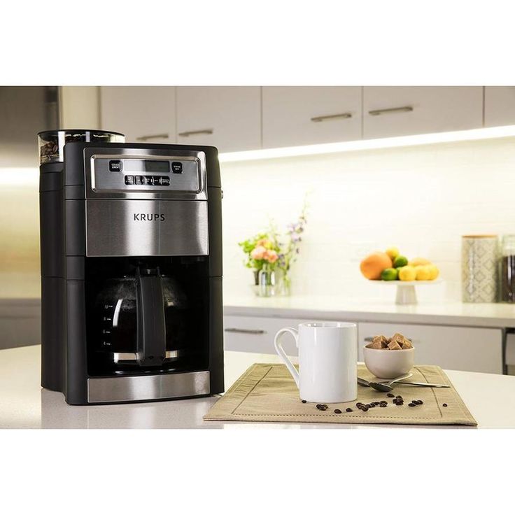 Krups 10-Cup Black/Stainless Residential Drip Coffee Maker