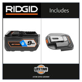18-Volt OCTANE Bluetooth 9.0 Ah Battery with 18-Volt USB Portable Power Source with Activate Button