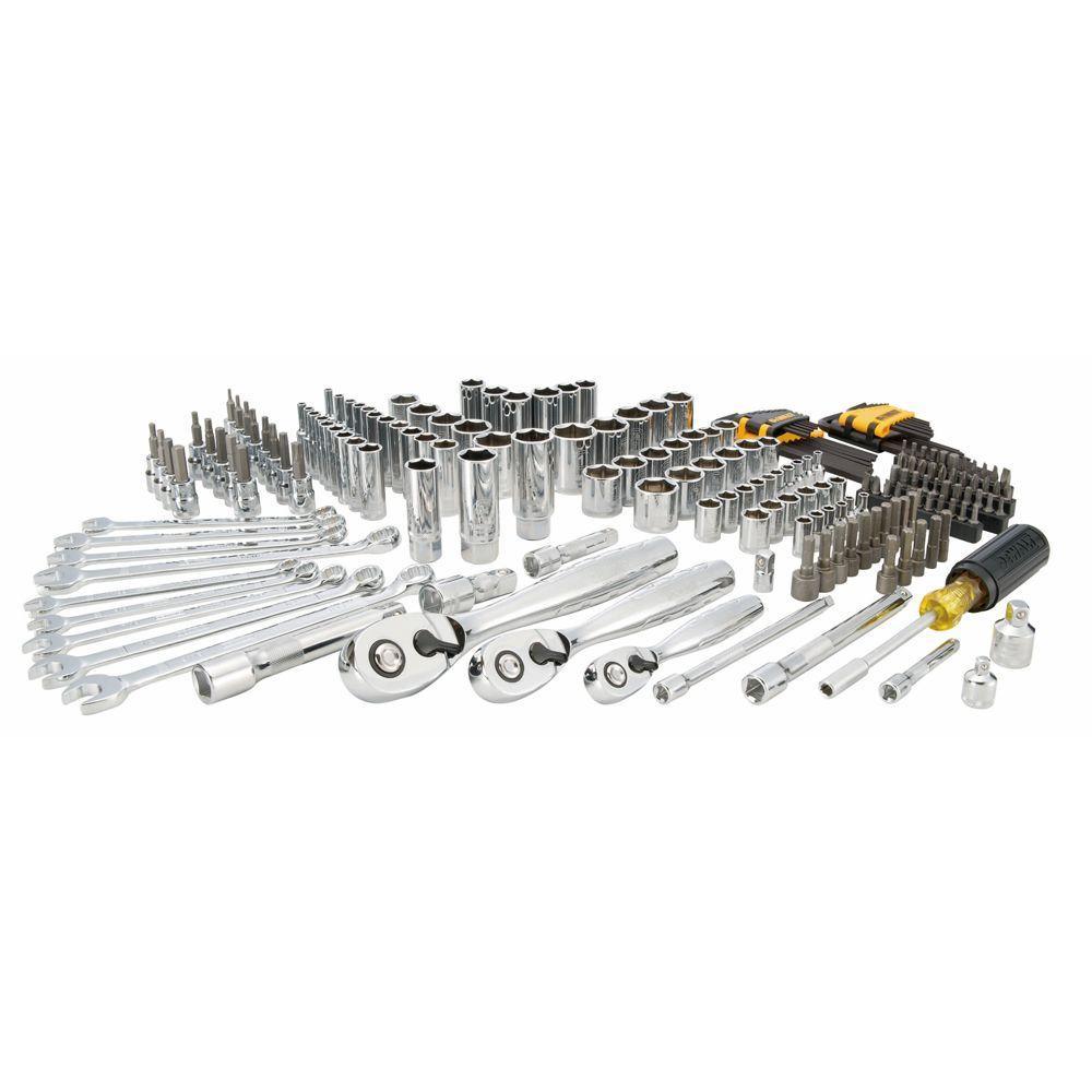 1/4 in., 3/8 in., and 1/2 in. Drive Polished Chrome Mechanics Tool Set (200-Piece) - Super Arbor