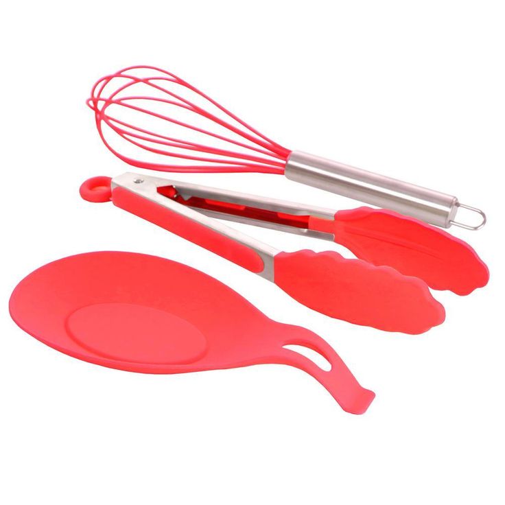 Red Silicone Cooking Utensils (Set of 12)