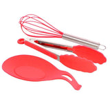 Red Silicone Cooking Utensils (Set of 12)