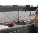 Dominic Single-Handle Pull-Down Sprayer Kitchen Faucet with Touch2O & ShieldSpray Technology in SpotShield Stainless - Super Arbor