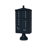 Vital 1570 8 Mailboxes 2 Parcel Lockers 1 Outgoing Pedestal Mount Cluster Box Unit - Super Arbor