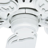 Bridgeport 52 in. Indoor/Outdoor White Damp Rated Ceiling Fan