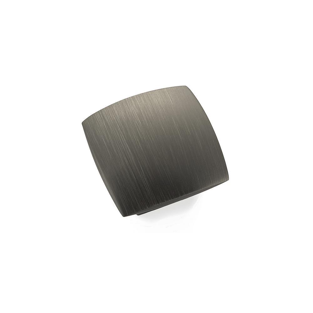 1-1/2 in. Satin Nickel Simple Soft Square Knob - Super Arbor