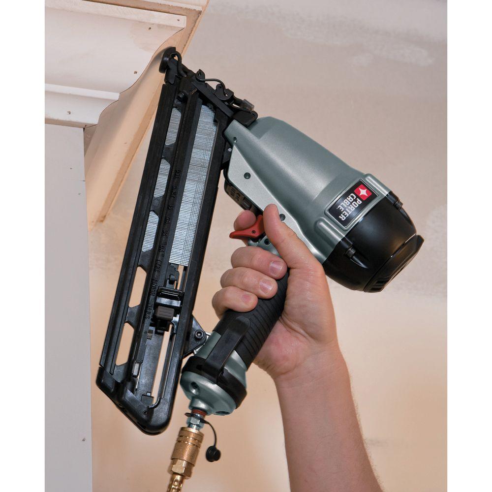 15-Gauge Pneumatic 2-1/2 in. Angled Finish Nailer Kit with Bonus 18-Gauge Brad Nailer Kit - Super Arbor