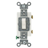 20 Amp Single-Pole AC Quiet Toggle Switch, White - Super Arbor