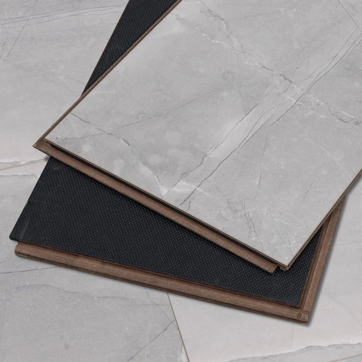 CALI Shorebreak Tiburon Marble 12-mm T x 11-13/16-in W x 23-5/8-in L Waterproof Tile Look Laminate Flooring (15.5-sq ft / Carton)