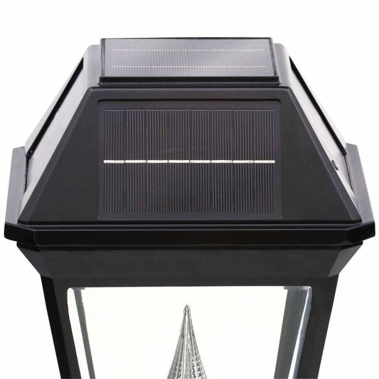 Imperial II Solar Black Outdoor Integrated LED Post Light on 3 in. Fitter with 21 Bright White LEDs