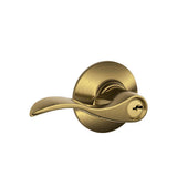 Accent Matte Black Keyed Entry Door Lever - Super Arbor