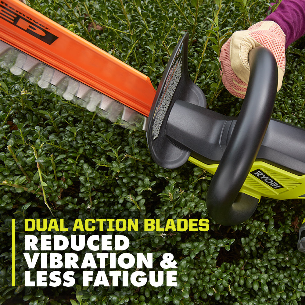 RYOBI ONE+ Lithium+ 22 in. 18-Volt Lithium-Ion Cordless Hedge Trimmer – 1.5 Ah Battery and Charger Included