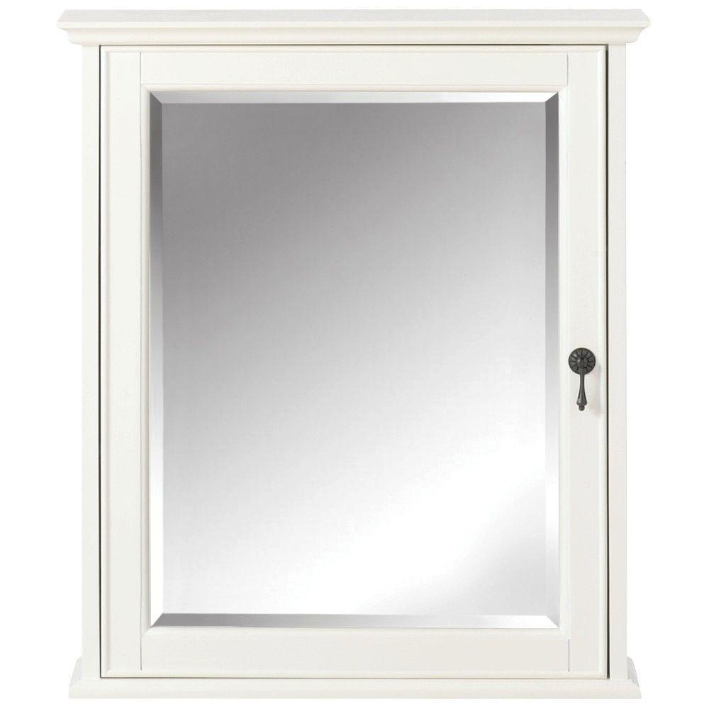 Newport 24 in. W x 28 in. H Framed Bathroom Cabinet in Ivory - Super Arbor