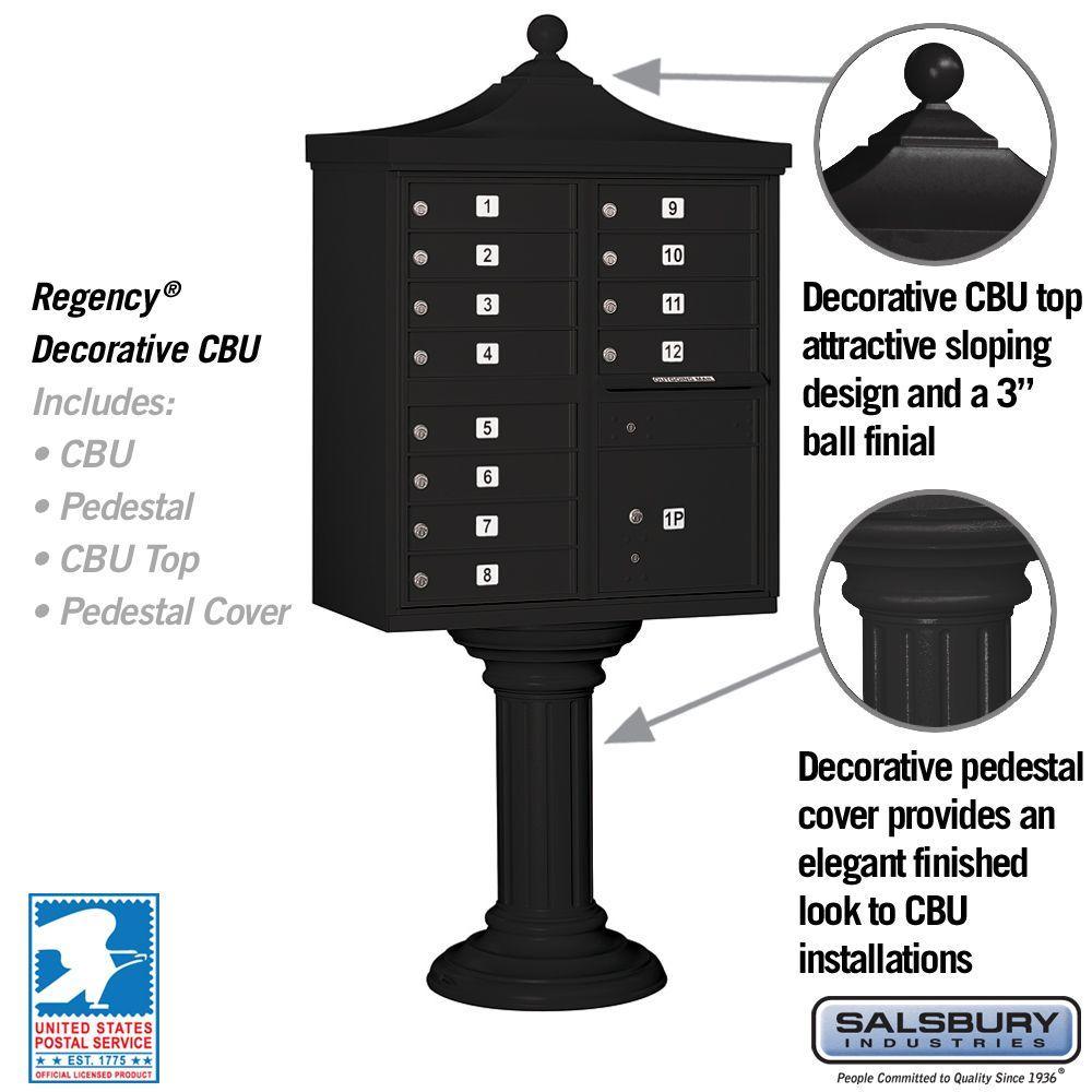 Regency Decorative 12-Compartment Post-Mount Cluster Box Unit - Super Arbor