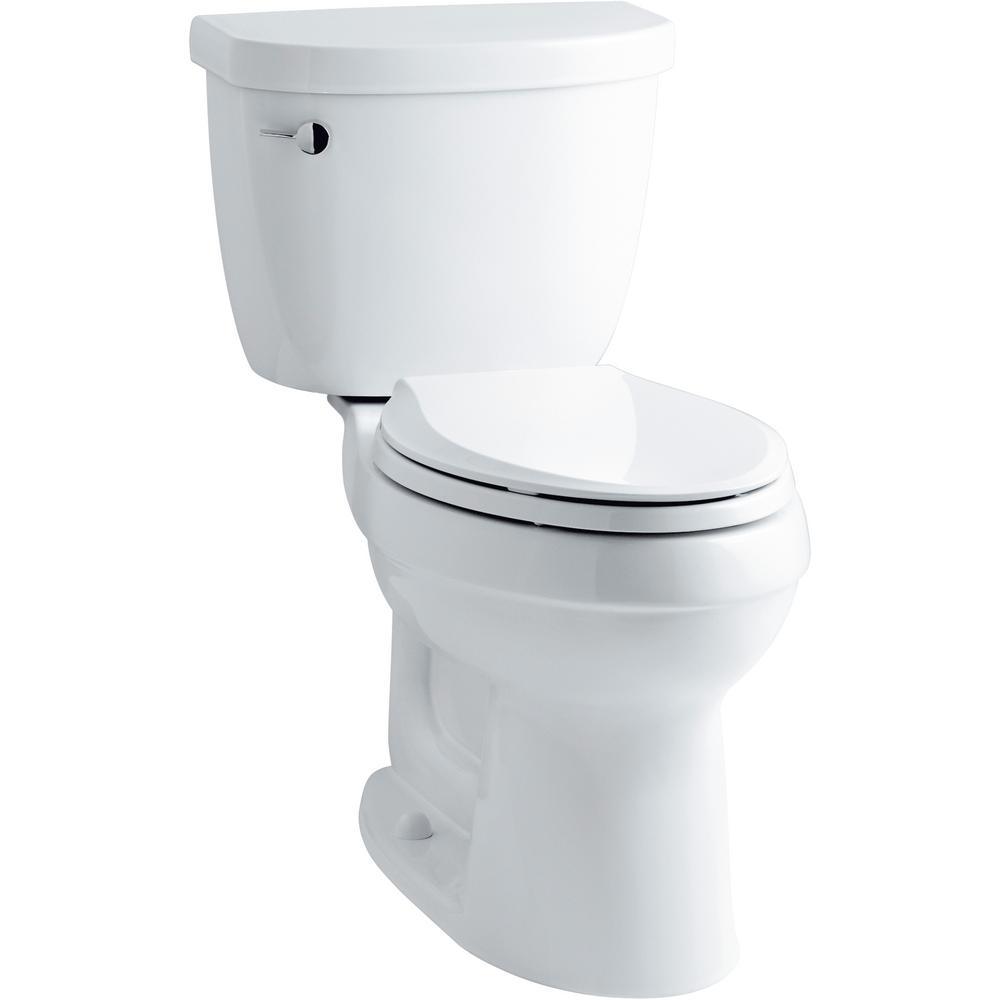 Cimarron Comfort Height 2-Piece 1.6 GPF Single Flush Elongated Toilet with AquaPiston Flushing Technology in White - Super Arbor
