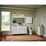 Ashburn 23 in. W x 28 in. H x 8 in. D Framed Surface-Mount Bathroom Medicine Cabinet in White - Super Arbor