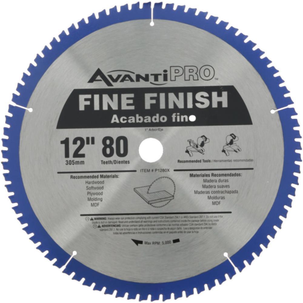 12 in. x 80-Teeth Fine Finish Saw Blade (2-Pack) - Super Arbor