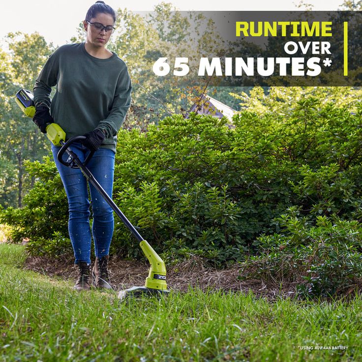 RYOBI 40-Volt Lithium-Ion Cordless Battery String Trimmer/Edger (Tool Only)