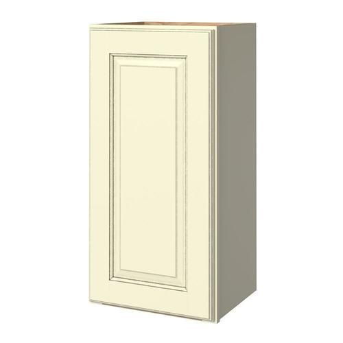 allen + roth Annscroft 15-in W x 36.125-in H x 12-in D Hazelnut Maple Door Wall Semi-Custom Cabinet