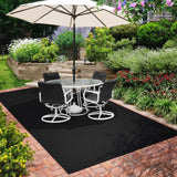Indoor/Outdoor Carpet with Rubber Marine Backing - Black 6' x 10' - Several Sizes Available - Carpet Flooring for Patio, Porch, Deck, Boat, Basement or Garage