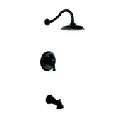 Single-Handle 1 Spray pressure balance Tub and Shower Faucet in Oil Rubbed Bronze Valve Included. - Super Arbor