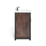 Drysdale 30 in. Wx 34.5 in. H Bath Vanity in Sable with Engineered Stone Vanity Top in Lgt Vein Carrera with White Basin