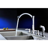 Soave Series 2-Handle Standard Kitchen Faucet in Polished Chrome - Super Arbor