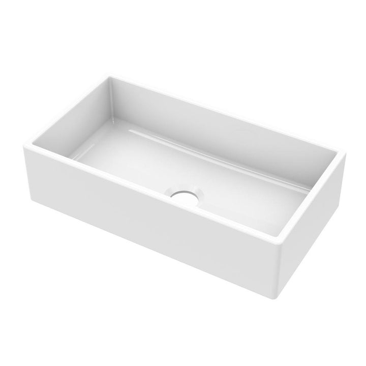Fireclay 33 in. Single Bowl Apron-Front Farmhouse Kitchen Sink