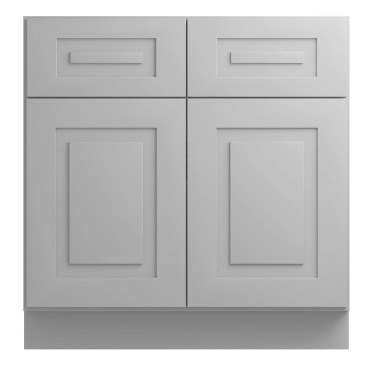 Home Decorators Collection Grayson 33 in. W x 24 in. D x 34.5 in. H Assembled Plywood Base Kitchen Cabinet in Pearl Gray with 1ROT Soft Close