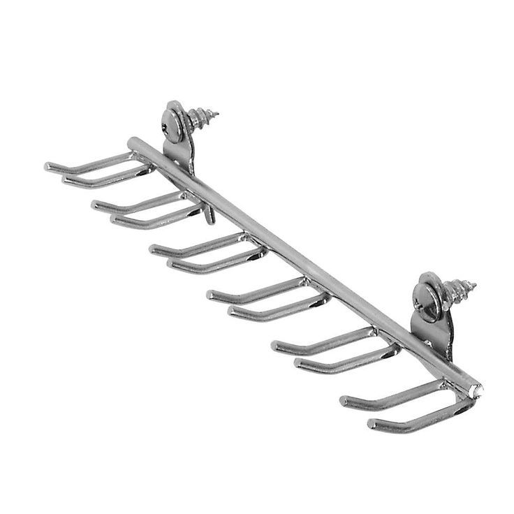 DuraHook 8-1/8 in. W 7/16 with 13/16 in. I.D. Zinc Plated Steel Multi-Prong Tool/Wrench Holder for DuraBoard (5-Pack)