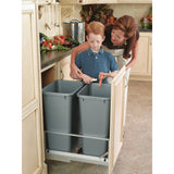 Rev-A-Shelf 50-Quart Plastic Soft Close Pull Out Trash Can