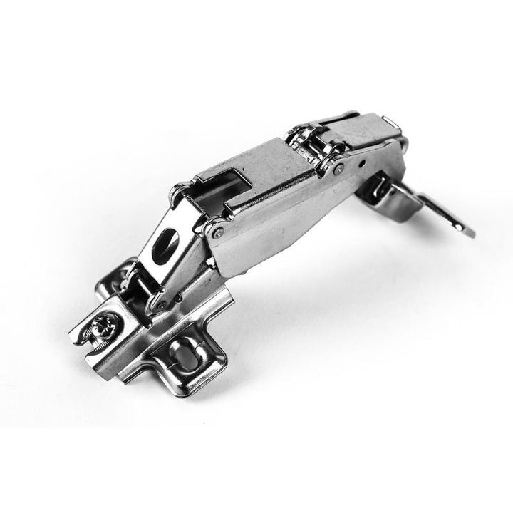 165-Degree 35 mm Full Overlay Frameless Cabinet Door Hinges with Installation Screws (1-Pair)